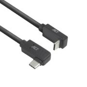 Image de ACT Câble USB 3.0 10 Gbit/s 60 W USB Type-C (coudé vers la gauche/droite) vers USB Type-C (coudé vers le haut/bas), 1 mètre