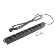 Image de ACT Rallonge PDU 19" CEE7/7 avec 9 prises de type E, 3m H05VV-F 3G1.5