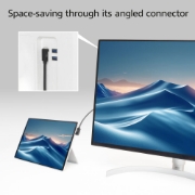 Image de ACT Câble USB 3.0 10 Gbit/s 60 W USB Type-C (coudé vers la gauche/droite) vers USB Type-C (coudé vers le haut/bas), 0,5 mètre