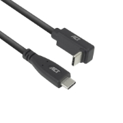 Image de ACT Câble USB 3.0 10 Gbit/s 60 W USB Type-C (droit) vers USB Type-C (coudé vers le haut/bas), 1 mètre