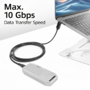 Image de ACT Câble USB 3.0 10 Gbit/s 60 W USB Type-C (droit) vers USB Type-C (coudé vers le haut/bas), 1 mètre