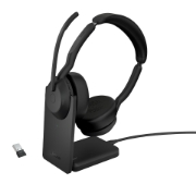 Image de Jabra 25599-989-989 écouteur/casque Avec fil &sans fil Arceau Bureau/Centre d'appels Bluetooth Socle de chargement Noir