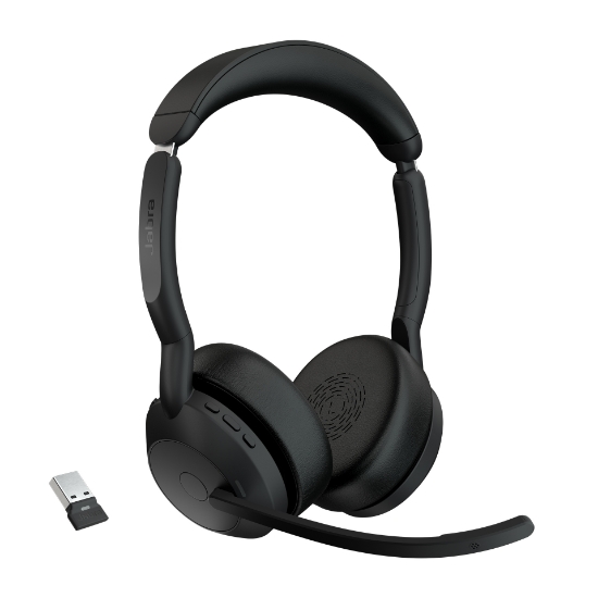 Afbeeldingen van Jabra Evolve2 55 Headset Draadloos Hoofdband Kantoor/callcenter Bluetooth Oplaadhouder Zwart