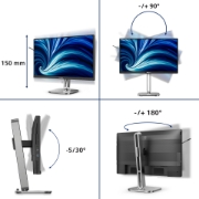 Picture of Philips 4000 series 24B2N4200/00 computer monitor 60.5 cm (23.8") 1920 x 1080 pixels Full HD LCD Grey