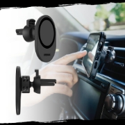 Image de OtterBox Support de ventilation pour voiture pour MagSafe, fixation solide sur le ventilateur de voiture avec MagSafe, conçu pour être facile, solide et sûr à installer, compatible iPhone 14/iPhone 13/iPhone 12 Series, Noir
