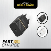Afbeeldingen van OtterBox EU Wall Charger 20W - 1X USB-C 20W USB-PD, zwart