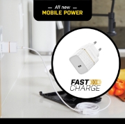 Afbeeldingen van OtterBox EU Wall Charger 30W GaN - 1X USB-C 30W USB-PD, Cloud Dust White