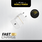 Afbeeldingen van OtterBox EU Wall Charger 20W - 1X USB-C 20W USB-PD, Cloud Dust White