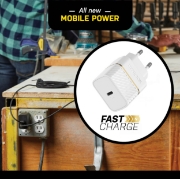 Afbeeldingen van OtterBox EU Wall Charger 20W - 1X USB-C 20W USB-PD, Cloud Dust White