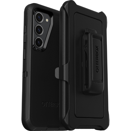 Afbeeldingen van OtterBox Defender Case voor Galaxy S23, Schokbestendig, Valbestendig, Ultra-robuust, Beschermhoes, 4x Getest volgens Militaire Standaard, Zwart, Geen retailverpakking