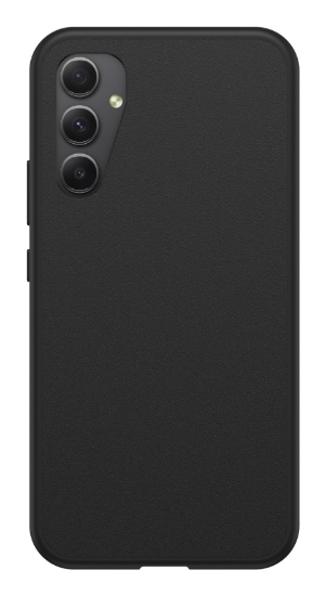 Afbeeldingen van OtterBox React-hoesje voor Galaxy A34 5G, schokbestendig, valbestendig, ultradun, beschermende, getest volgens militaire standaard, Antimicrobieel, Zwart, Geen retailverpakking