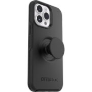 Afbeeldingen van OtterBox Otter+Pop Case voor iPhone 14 Pro, Schokbestendig, Valbestendig, Beschermhoes met PopSockets PopGrip, 3x getest volgens militaire standaard, Antimicrobieel, Zwart