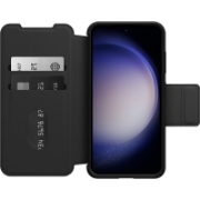Afbeeldingen van OtterBox Strada-hoesje voor Galaxy S23, schokbestendig, valbestendig, lederen folio met kaarthouder, 3x getest volgens militaire standaard, Zwart, Geen retailverpakking