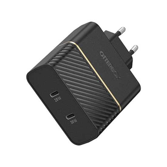 Afbeeldingen van OtterBox EU Wall Charger 50W - 1X USB-C 30W + 1X USB-C 20W USB-PD, zwart