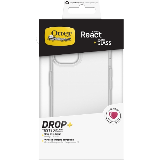 Afbeeldingen van OtterBox React + Trusted Glass Series voor Apple iPhone 13, transparant