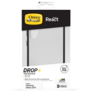 Afbeeldingen van OtterBox React-hoesje voor Galaxy S23+ , schokbestendig, valbestendig, ultradun, beschermende, getest volgens militaire standaard, Antimicrobieel, Black Crystal