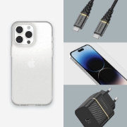 Afbeeldingen van OtterBox React Series voor iPhone 15 Pro Max, Stardust (Clear Glitter)