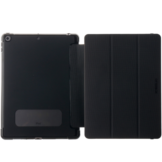 Afbeeldingen van OtterBox React Folio-hoes voor iPad 8th/9th gen, schokbestendig, valbestendig, ultradun, beschermende folio-hoes, getest volgens militaire standaard, Zwart, Geen retailverpakking