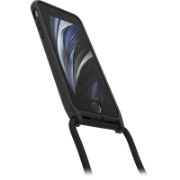 Afbeeldingen van OtterBox React Necklace hoesje voor iPhone SE (3rd/2nd gen)/8/7, ultradun, beschermhoesje met verstelbare en afneembare kettingriem, getest volgens militaire standaard, Zwart