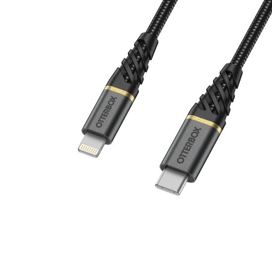 Afbeeldingen van OtterBox Premium Cable USB C-Lightning 1M USB-PD, zwart