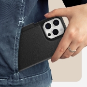 Afbeeldingen van OtterBox Strada Series Folio MagSafe voor iPhone 15 Pro Max, Shadow - Geen retailverpakking