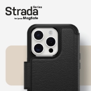 Afbeeldingen van OtterBox Strada Series Folio MagSafe voor iPhone 15 Pro, Shadow (Black)