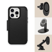 Afbeeldingen van OtterBox Strada Series Folio MagSafe voor iPhone 15 Pro, Shadow (Black)