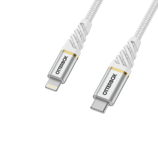 Afbeeldingen van OtterBox Premium Cable USB C-Lightning 2M USB-PD, Cloud Sky White