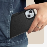 Afbeeldingen van OtterBox Strada Series Folio MagSafe voor iPhone 15 Plus, Shadow (Black)