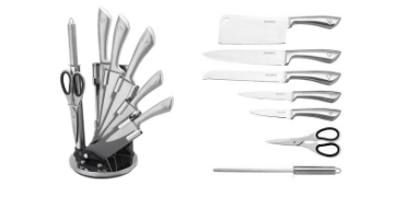 Show details for Royalty Line RL-KSS600: 8 Pieces Knife Set with Block Picture of Royalty Line RL-KSS600: 8 Pieces Knife Set with Block