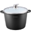 Image de Royalty Line RL-AD24M: Casserole à revêtement en marbre avec couvercle en verre - 24cm