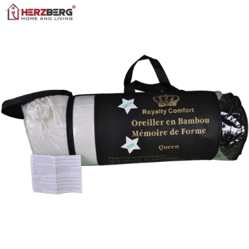 Show details for Royalty Comfort HG-5076BM: Bamboo Luxury Pillow with Ergonomic Memory Foam - Queen Picture of Royalty Comfort HG-5076BM: Bamboo Luxury Pillow with Ergonomic Memory Foam - Queen