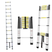 Image de Herzberg HG-5380: Echelle télescopique polyvalente en aluminium - 3.8M
