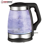 Image de Herzberg HG-5044: Bouilloire Electrique en Verre de 1.8L Avec Indicateur Lumineux à LED