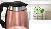 Image de Herzberg HG-5044: Bouilloire Electrique en Verre de 1.8L Avec Indicateur Lumineux à LED