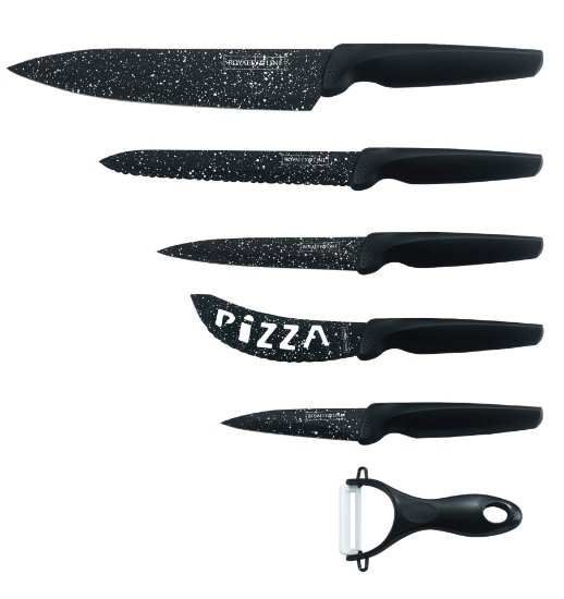 Picture of Royalty Line RL-MB5N;Set of knives with marble cover 6pcs
