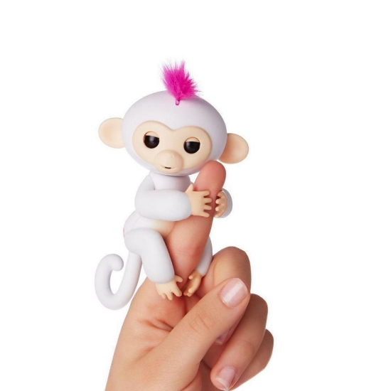 Image de Cenocco Jouet à Doigts Singe Heureux Blanc