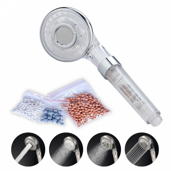 Image de Herzberg HG-8023: Pommeau de Douche Personnel - Boule de Minéralisation à Activation Antibactérienne