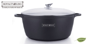 Image de Royalty Line RL-BS36M: Cocotte en fonte avec couvercle en verre - 36 cm