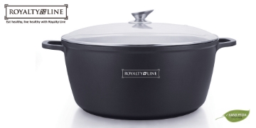 Show details for Royalty Line RL-BS36M: Die Cast Casserole with Glass Lid - 36cm Picture of Royalty Line RL-BS36M: Die Cast Casserole with Glass Lid - 36cm