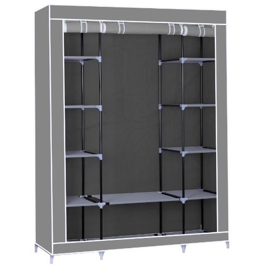 Image de Herzberg HG-8009: Armoire de rangement - Grande Gris