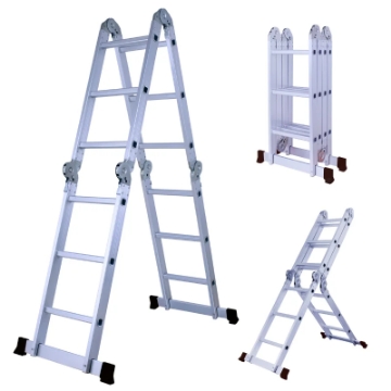 Show details for Herzberg HG-5002: Multi-OrientationAluminum Folding Ladder Picture of Herzberg HG-5002: Multi-OrientationAluminum Folding Ladder