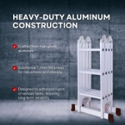 Picture of Herzberg HG-5002: Multi-OrientationAluminum Folding Ladder