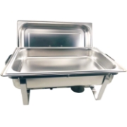 Image de Herzberg HG-8022-1: Chafing Dish en acier inoxydable de 9 pintes - 1 contenant