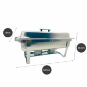 Image de Herzberg HG-8022-1: Chafing Dish en acier inoxydable de 9 pintes - 1 contenant