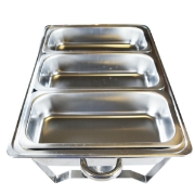 Image de Herzberg HG-8022-3 : Poêle à Frire en Acier Inoxydable - 3 Pièces 1/3 de la Casserole