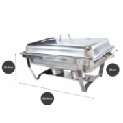 Image de Herzberg HG-8022-3 : Poêle à Frire en Acier Inoxydable - 3 Pièces 1/3 de la Casserole