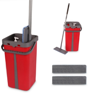 Show details for Cenocco CC-9077: Flat Mop with Bucket Red Picture of Cenocco CC-9077: Flat Mop with Bucket Red