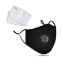 Image de PM2.5M: Masque en Coton Lavable Avec Filtres en Carbone 2 Noire