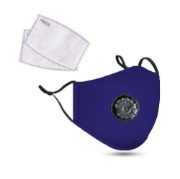 Image de PM2.5M: Masque en Coton Lavable Avec Filtres en Carbone 2 Bleu